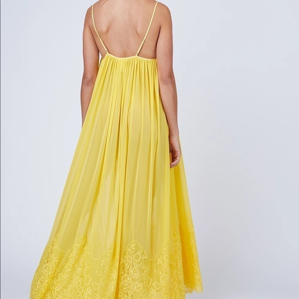 We are HAH Mad Maxi Chiffon Lemon Drop Dress - Picture 6 of 8